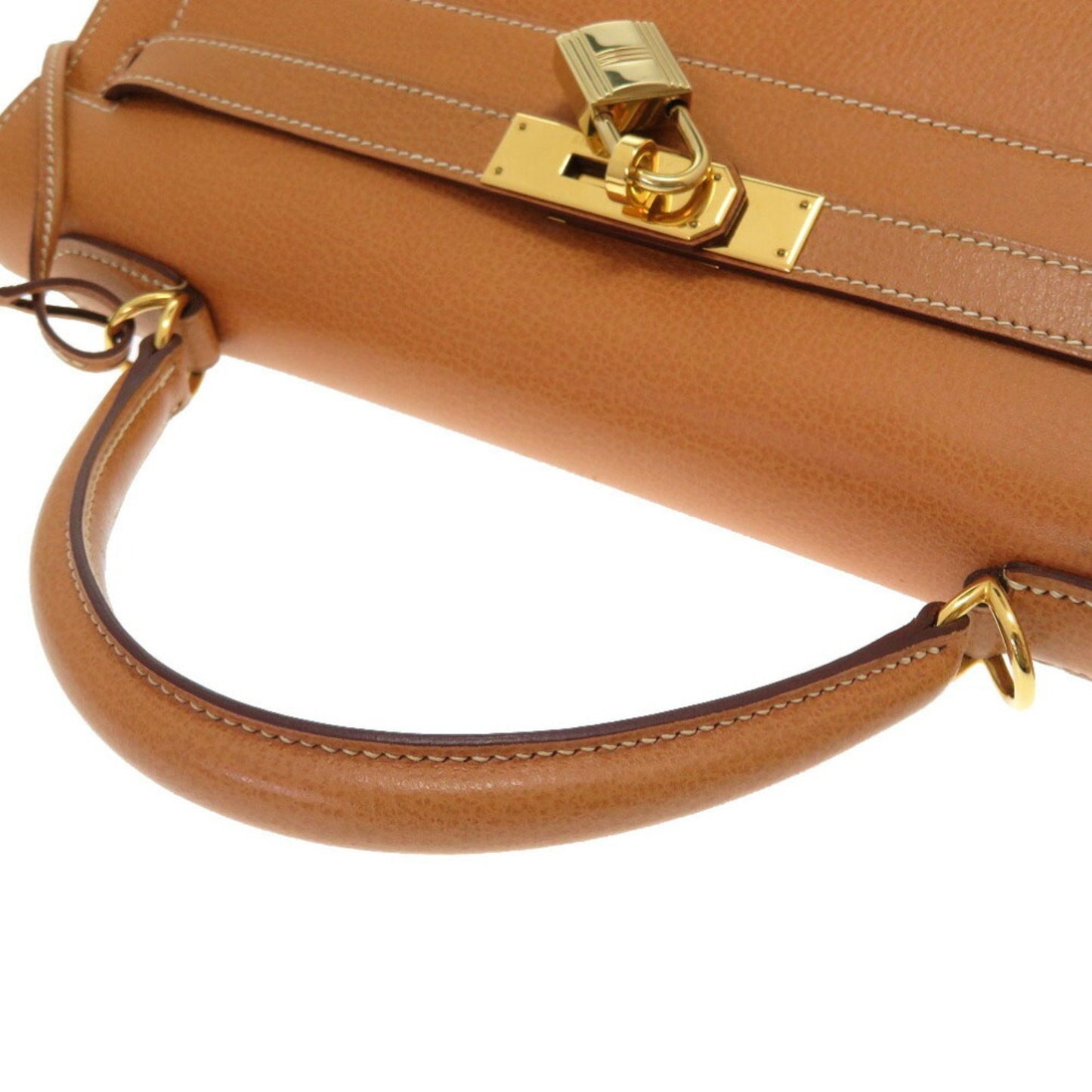 Hermès Kelly 32 Brown Leather Hand Bag