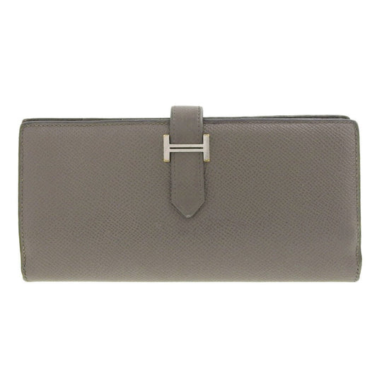 Hermès Béarn Grey Leather Wallet Accessories