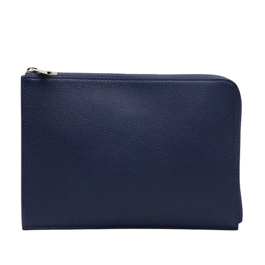 Louis Vuitton Pochette Jour Navy Leather Clutch Bag