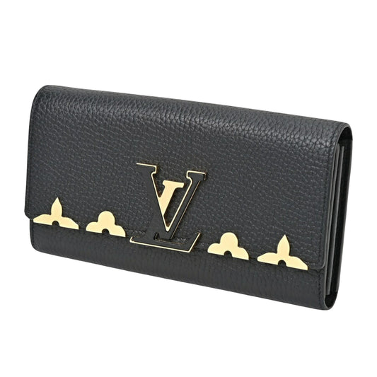 Louis Vuitton Portefeuille capucines Black Leather Wallet Accessories