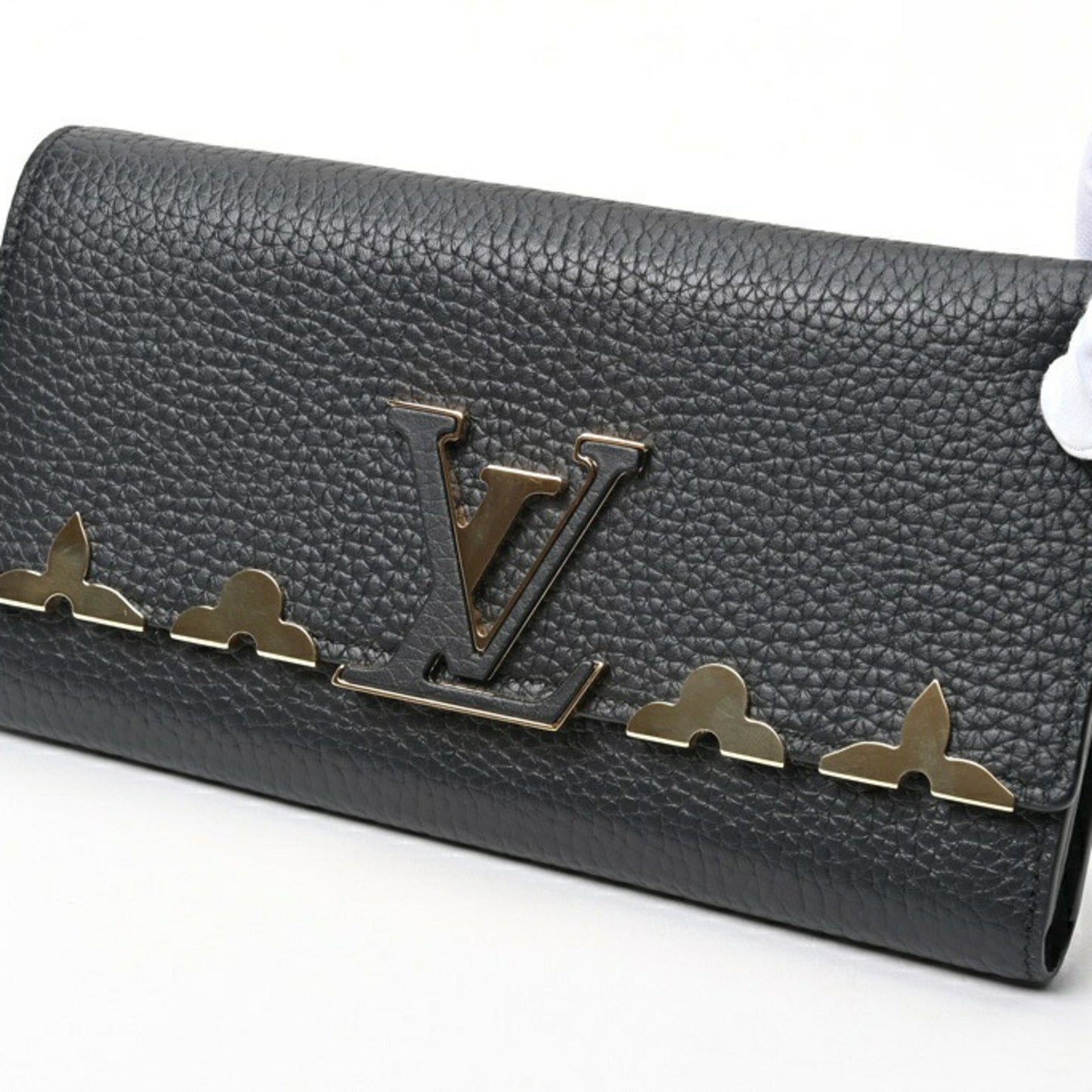 Louis Vuitton Portefeuille capucines Black Leather Wallet Accessories