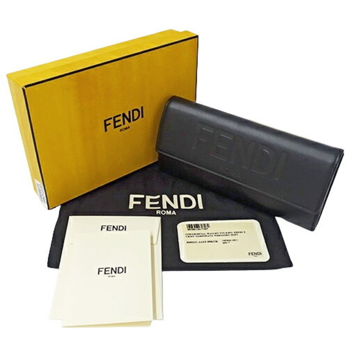 Fendi Black Leather Wallet Accessories