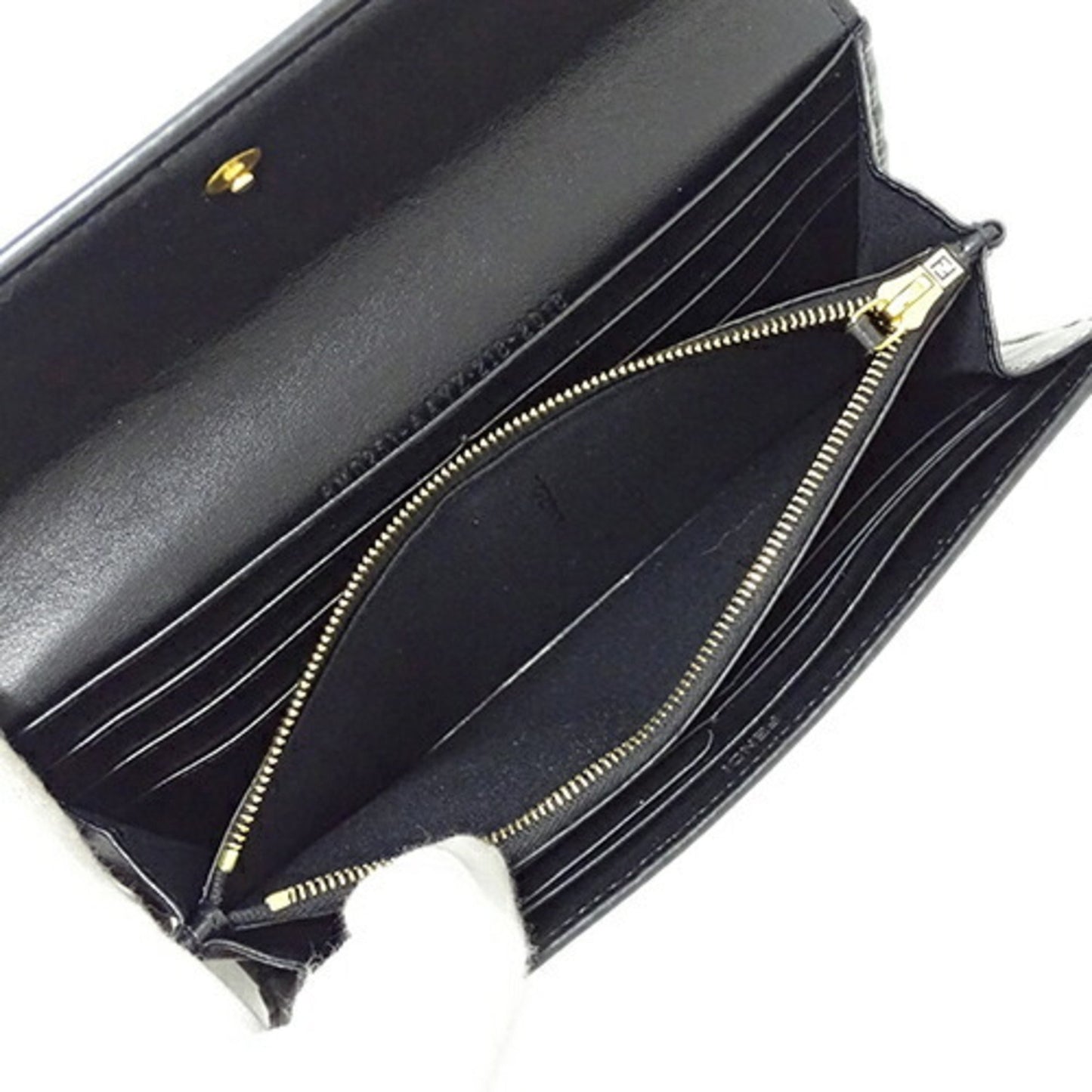 Fendi Black Leather Wallet Accessories