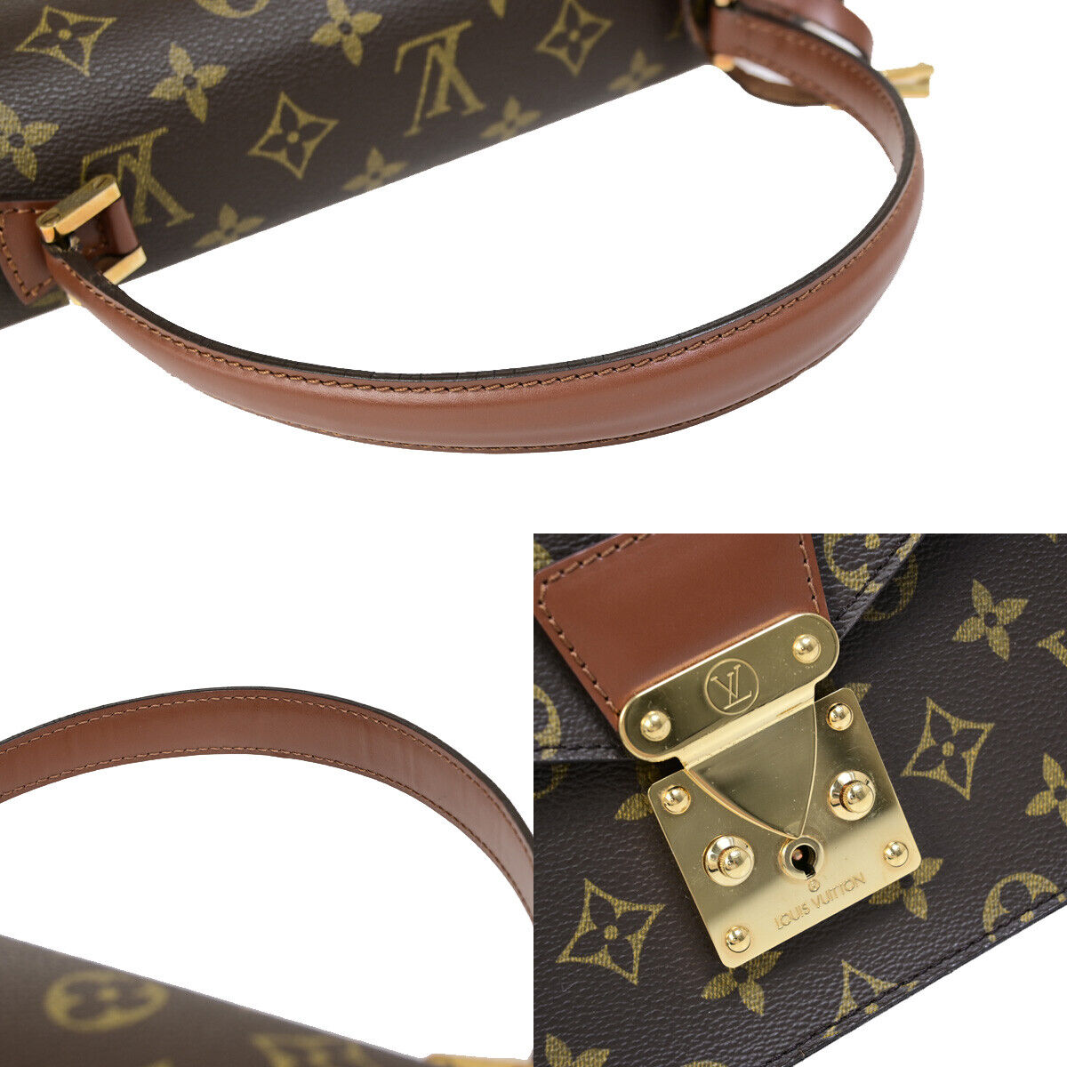 Louis Vuitton Concorde Brown Canvas Hand Bag