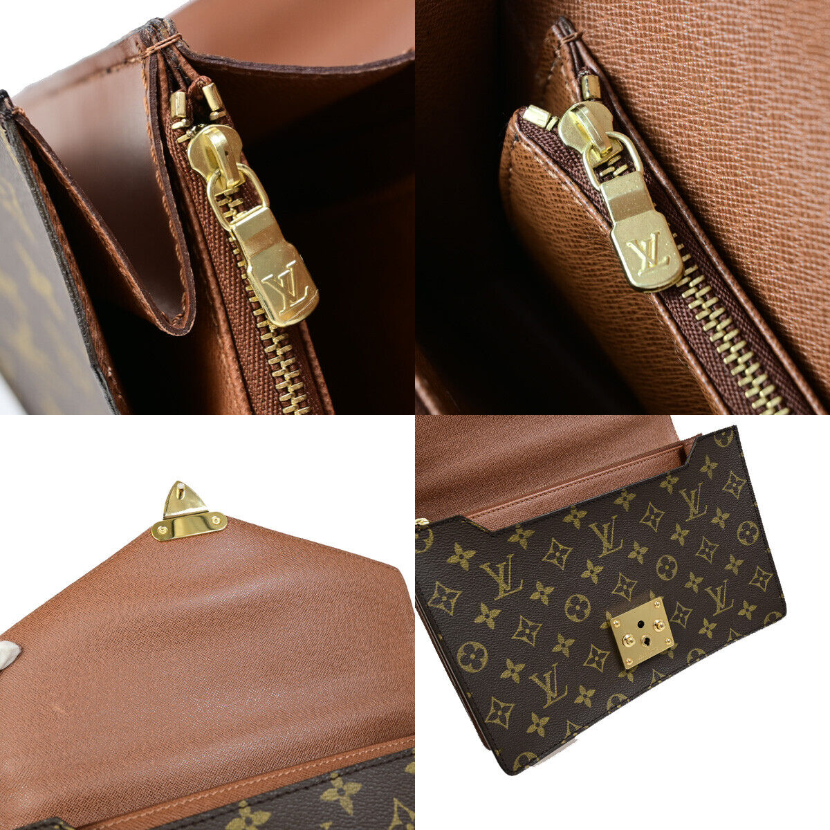 Louis Vuitton Concorde Brown Canvas Hand Bag