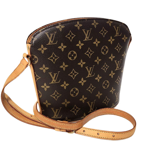 Louis Vuitton Drouot Brown Canvas Shoulder Bag