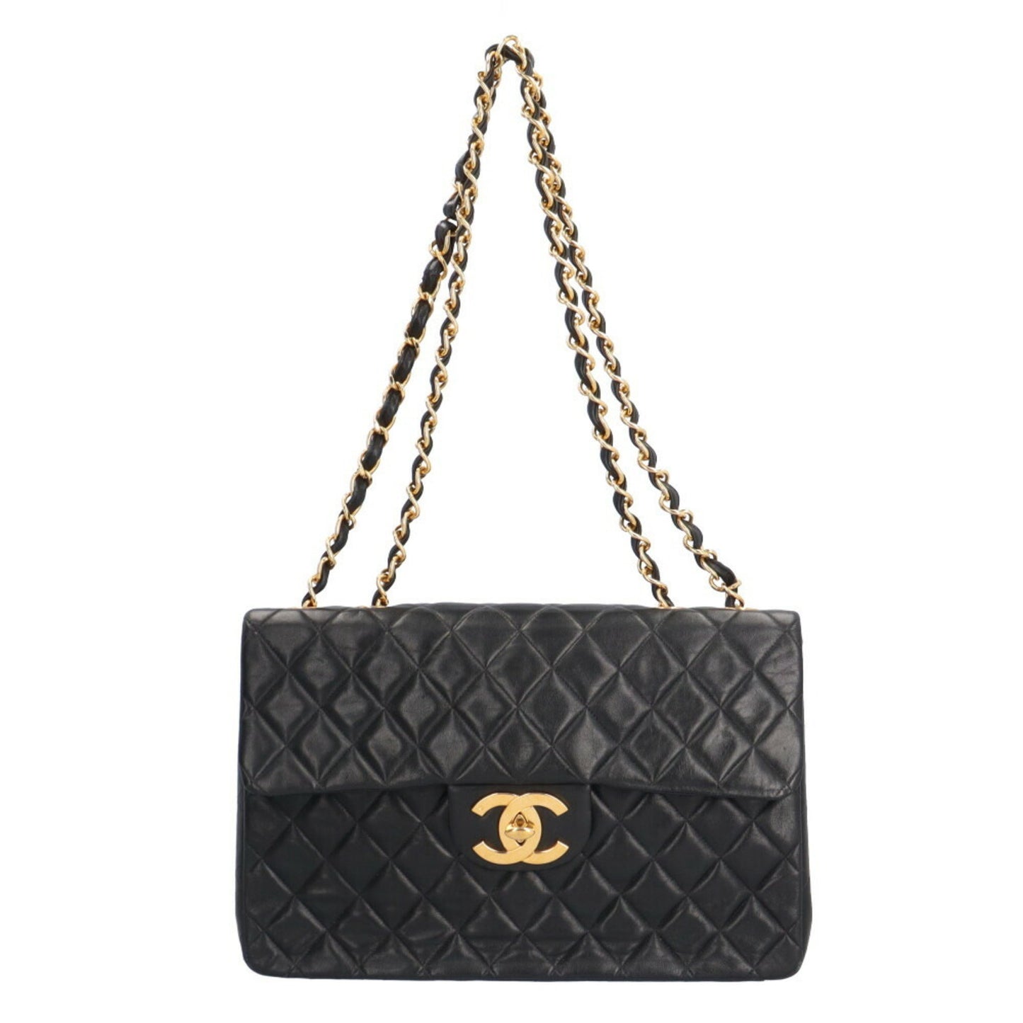 Chanel Jumbo Black Leather Shoulder Bag