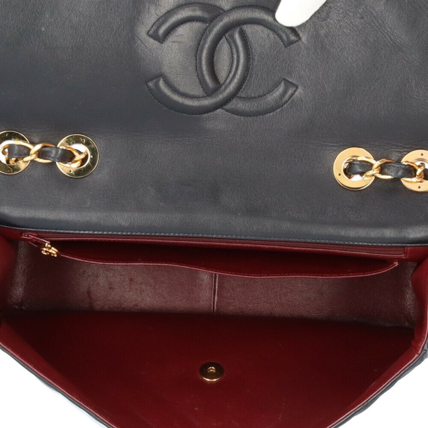 Chanel Jumbo Black Leather Shoulder Bag