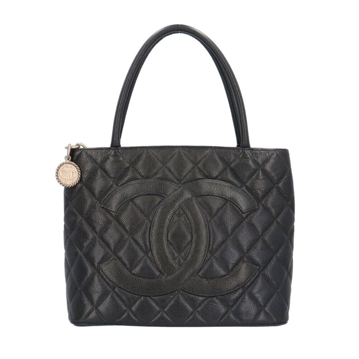 Chanel Medaillon Black Leather Tote Bag