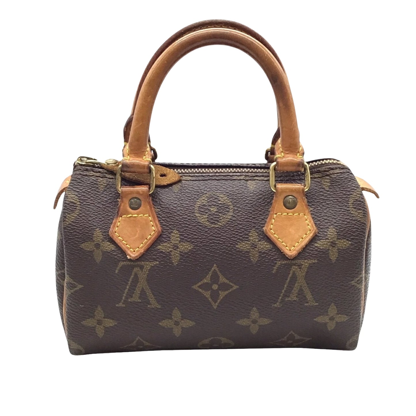 Louis Vuitton Nano Speedy Brown Canvas Shoulder Bag