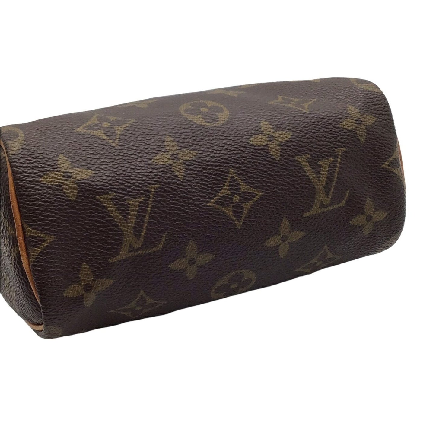 Louis Vuitton Nano Speedy Brown Canvas Shoulder Bag