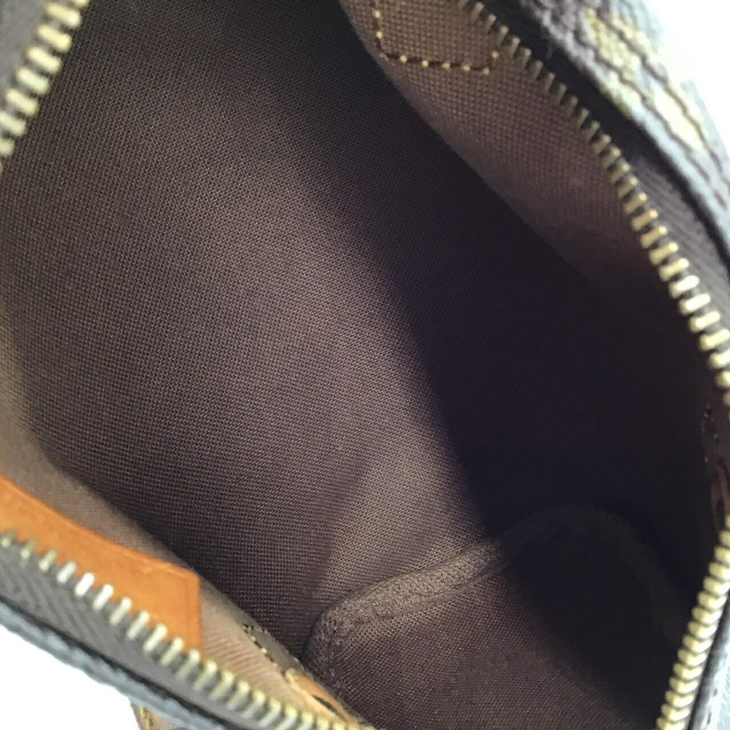 Louis Vuitton Nano Speedy Brown Canvas Shoulder Bag