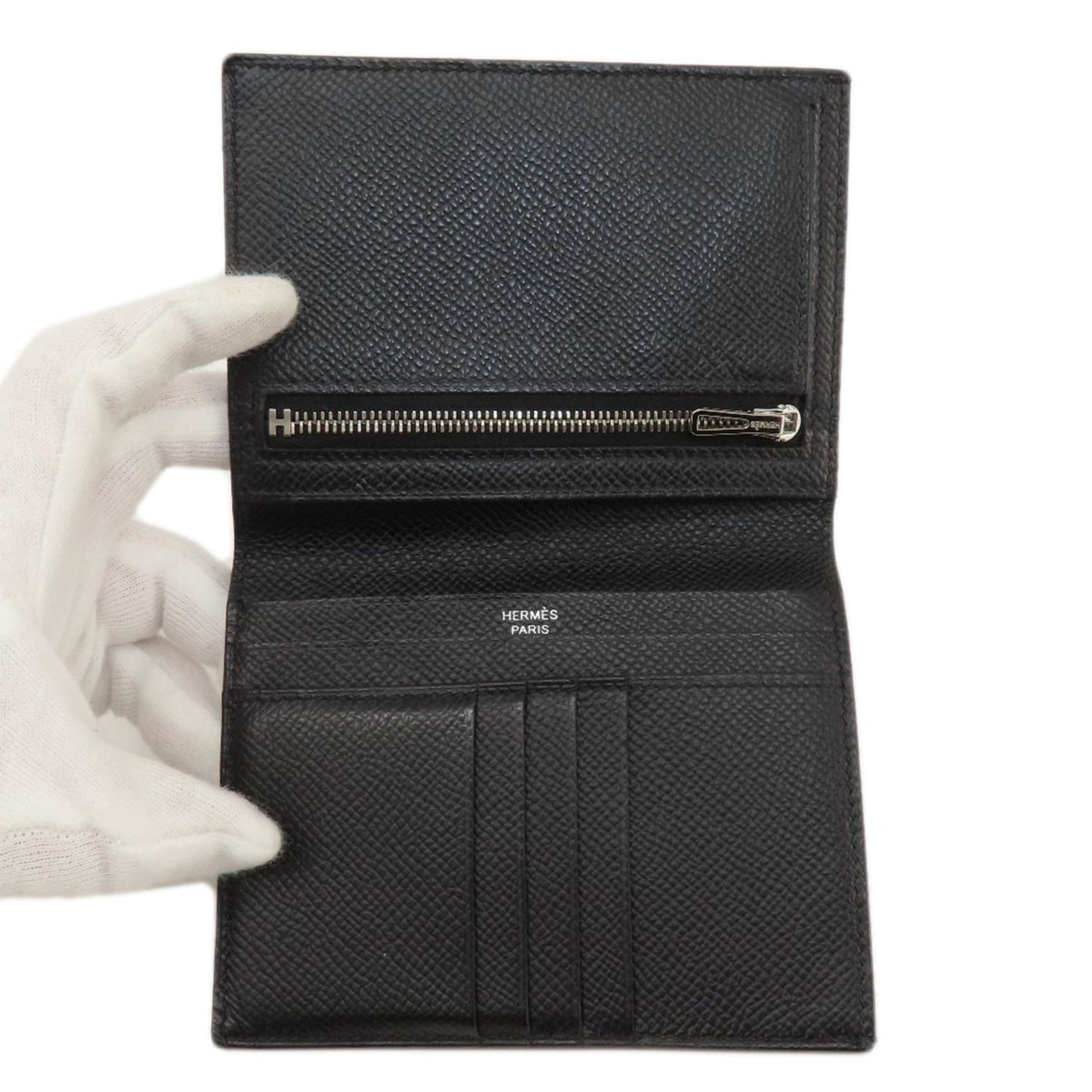 Hermès Béarn Black Leather Wallet Accessories