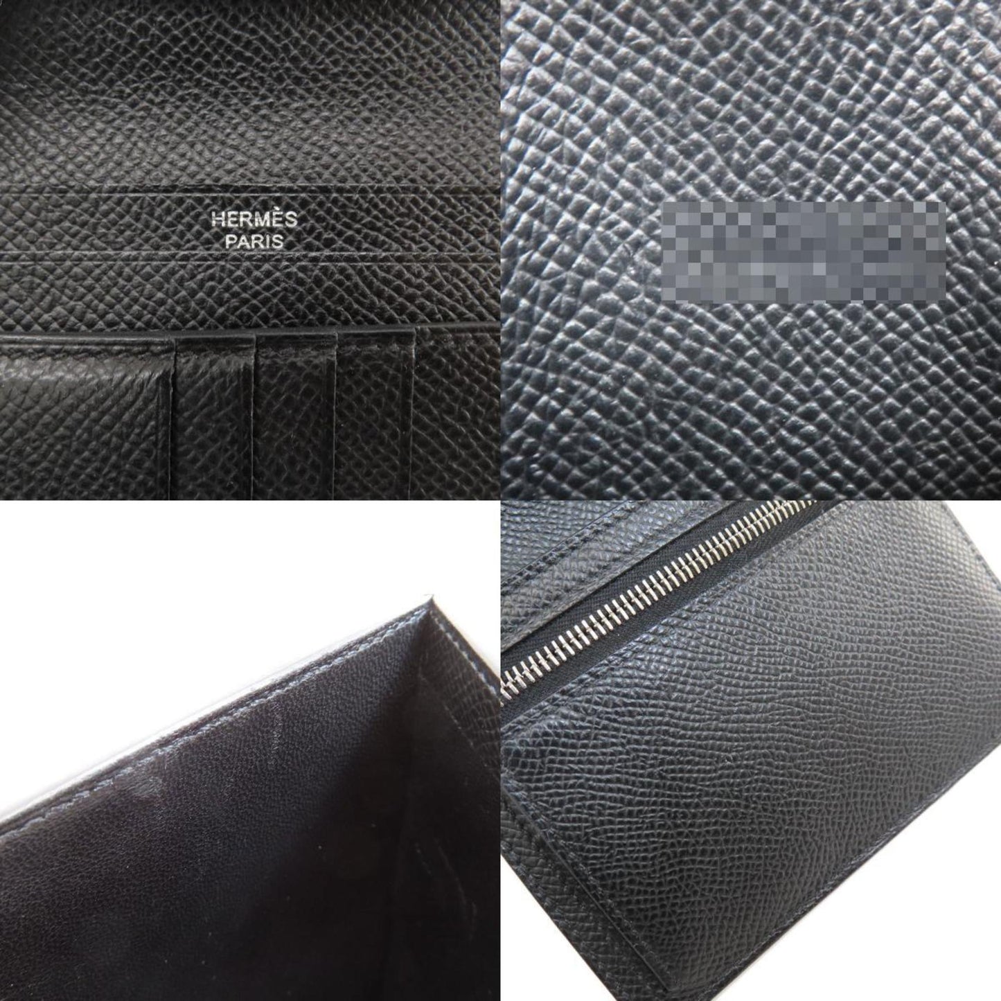 Hermès Béarn Black Leather Wallet Accessories