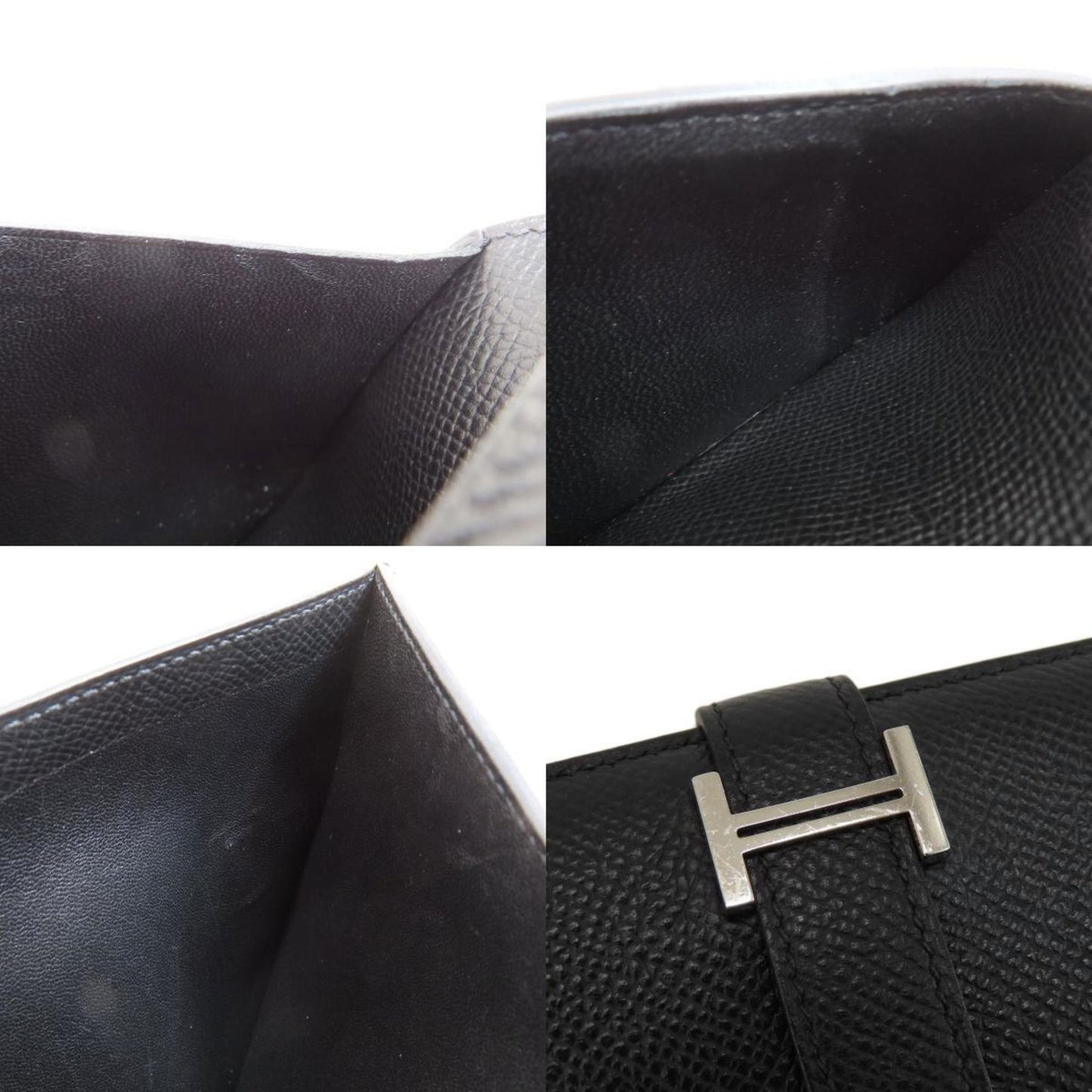 Hermès Béarn Black Leather Wallet Accessories