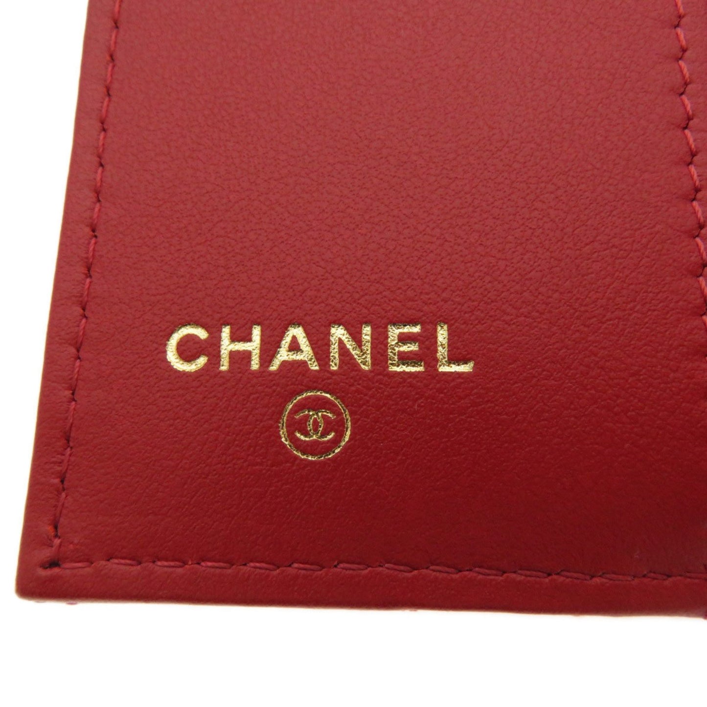 Chanel Matelassé Red Leather Wallet Accessories