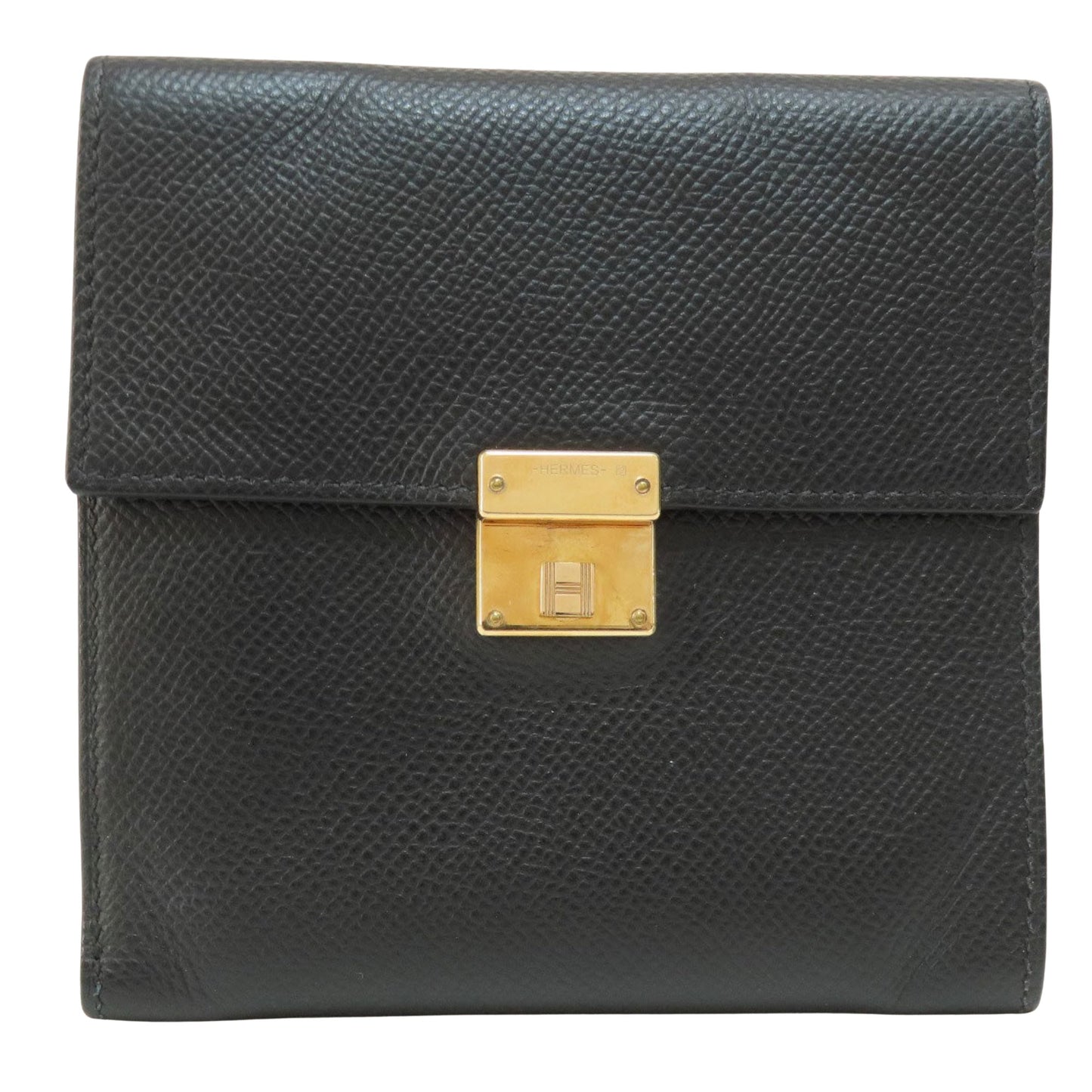 Hermès Clic 12 Black Leather Wallet Accessories