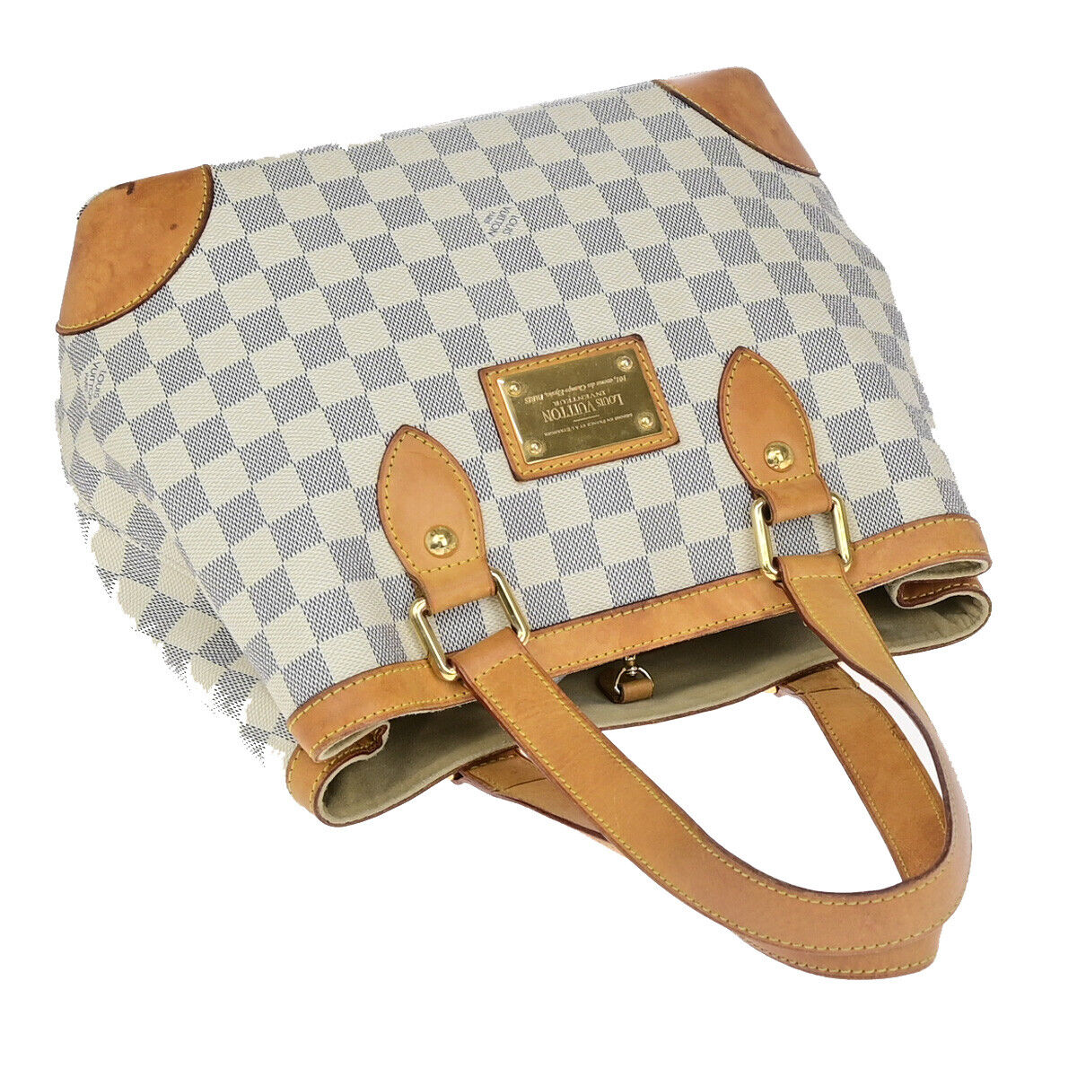 Louis Vuitton Hampstead White Canvas Hand Bag