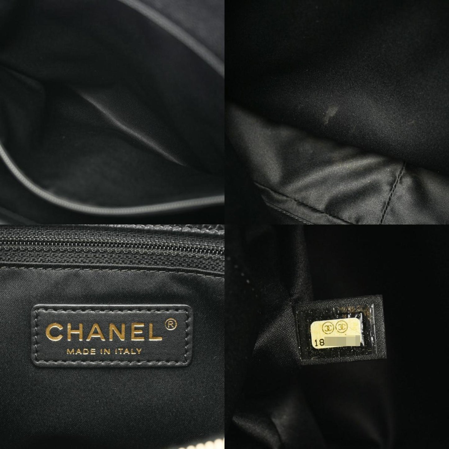 Chanel Grand Shopping Black Leather Tote Bag