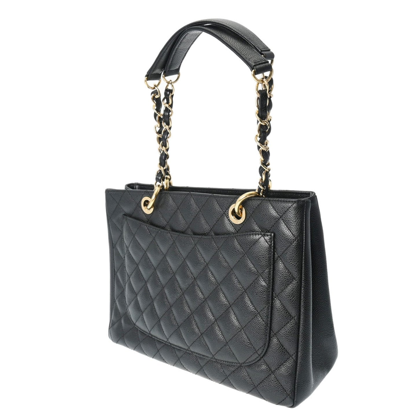 Chanel Grand Shopping Black Leather Tote Bag