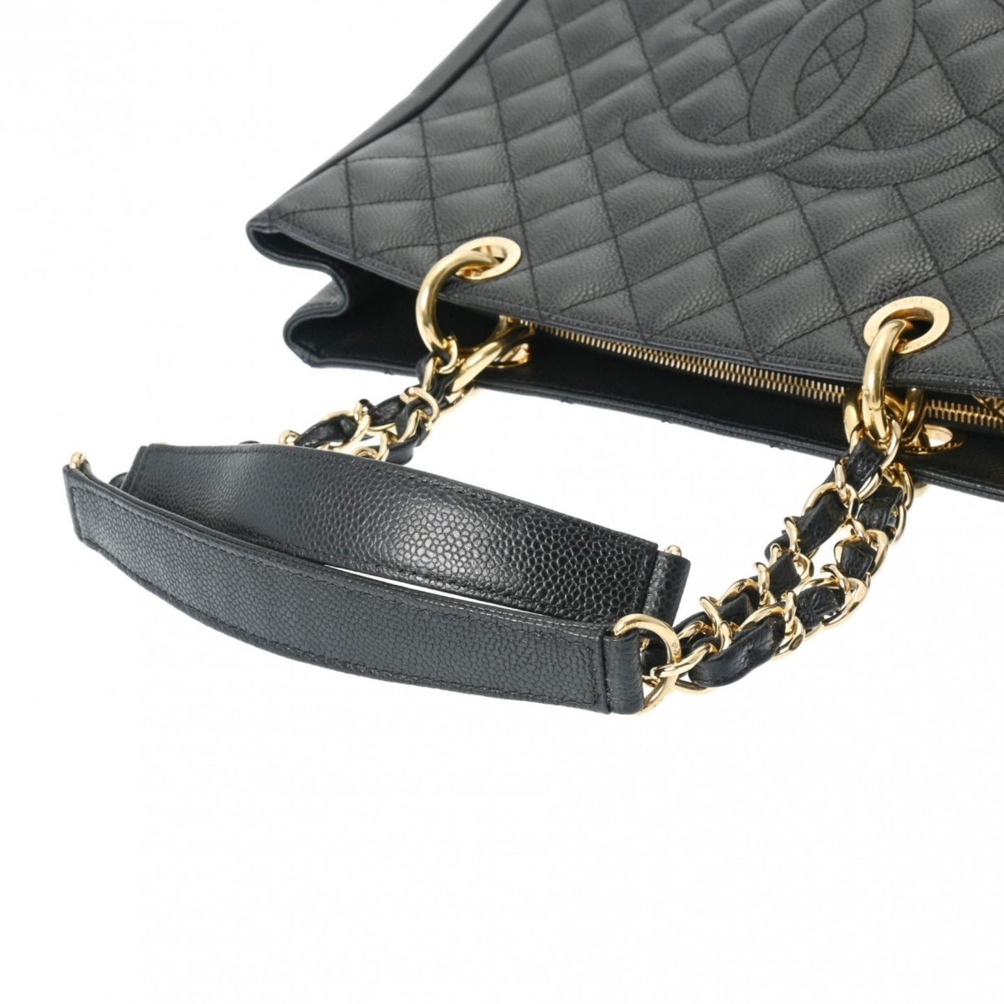 Chanel Grand Shopping Black Leather Tote Bag