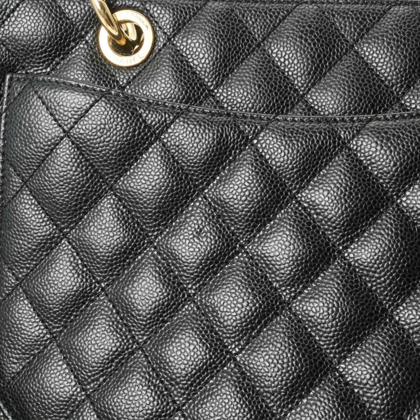 Chanel Grand Shopping Black Leather Tote Bag