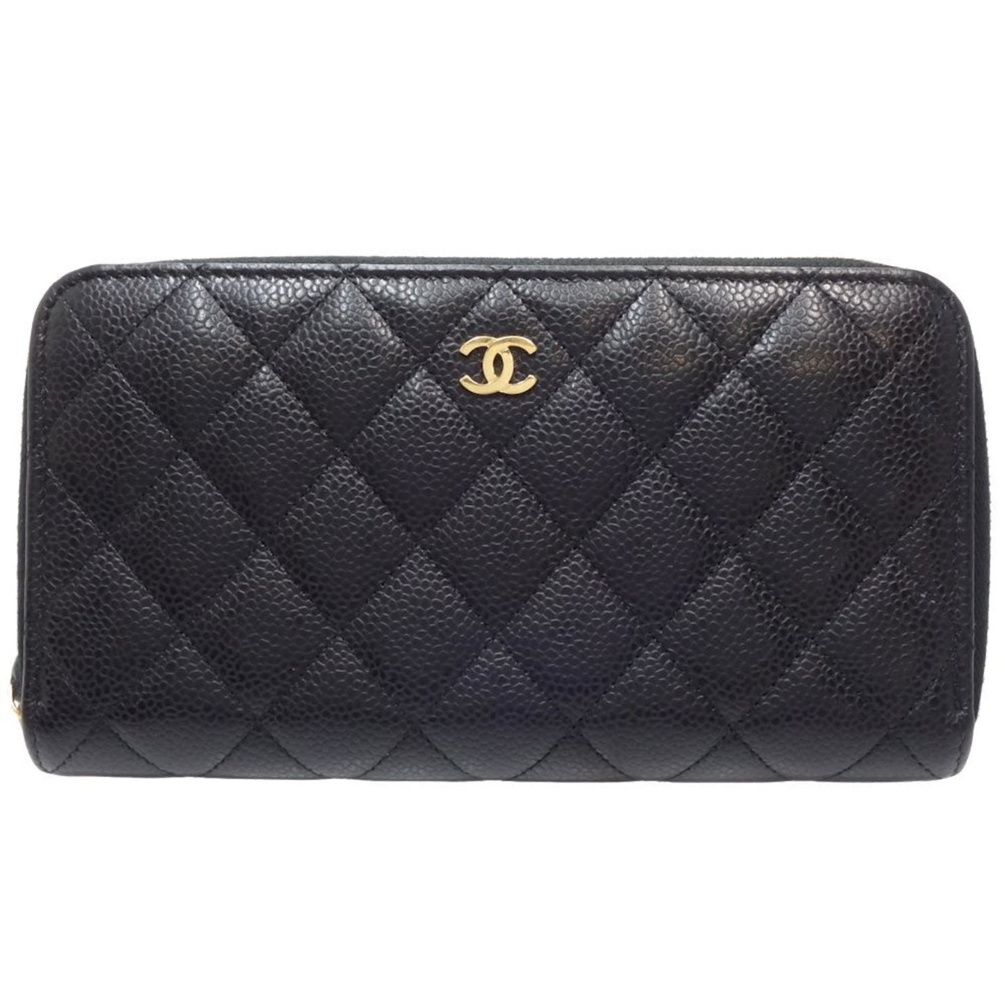 Chanel Matelassé Black Leather Wallet Accessories