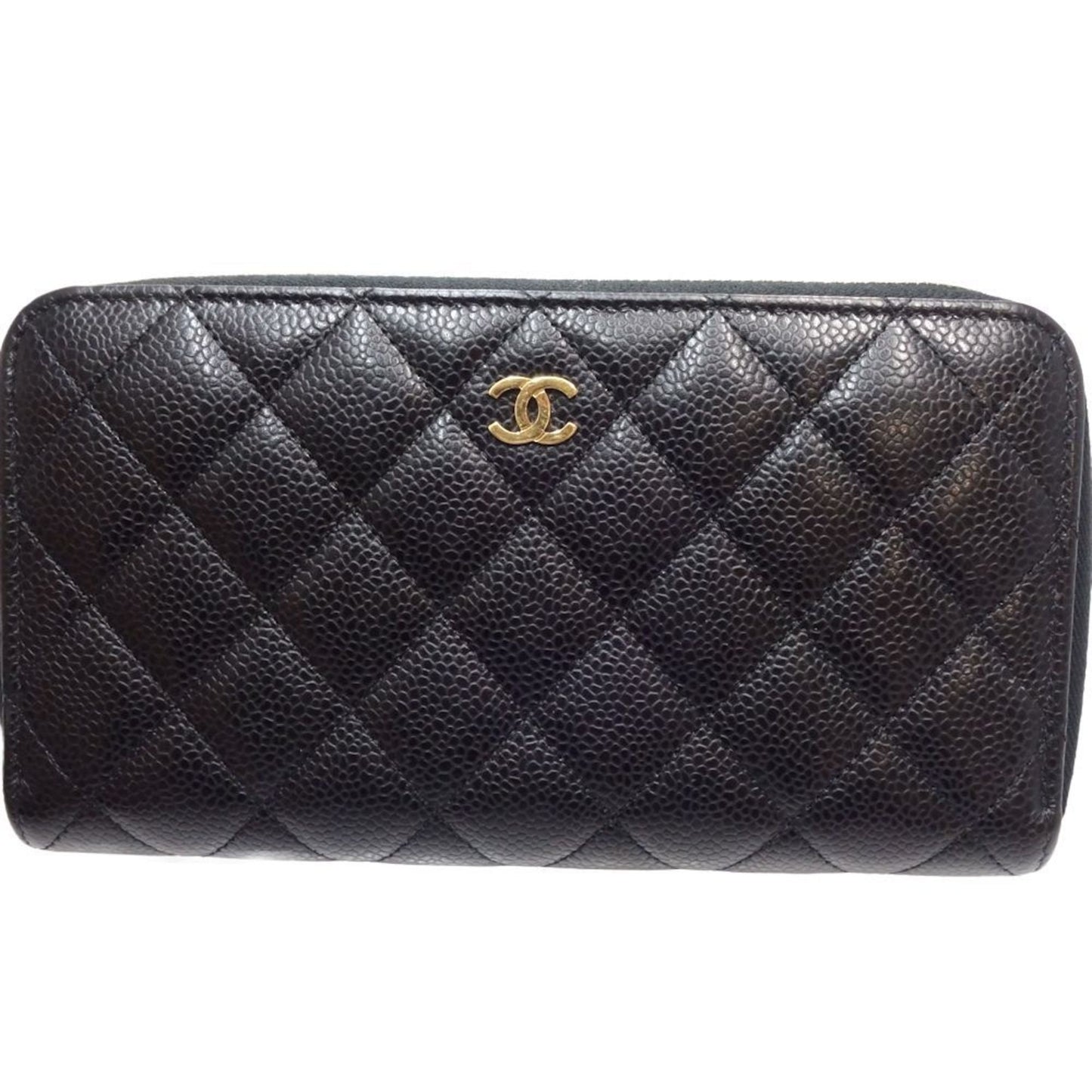 Chanel Matelassé Black Leather Wallet Accessories