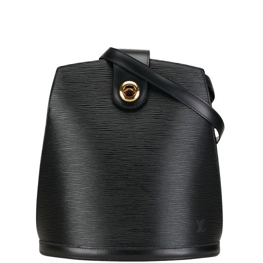 Louis Vuitton Cluny Black Leather Shoulder Bag