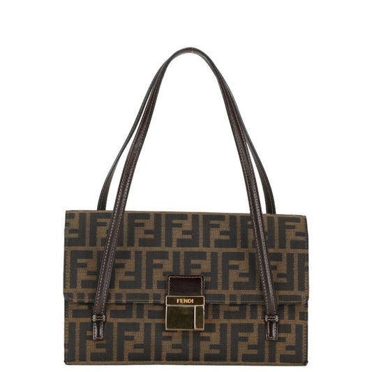 Fendi Zucca Brown Canvas Hand Bag