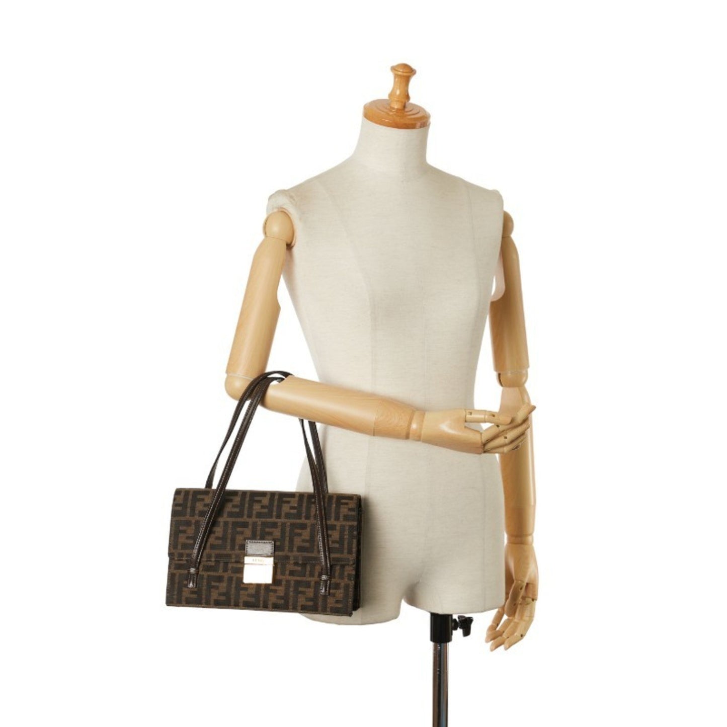 Fendi Zucca Brown Canvas Hand Bag