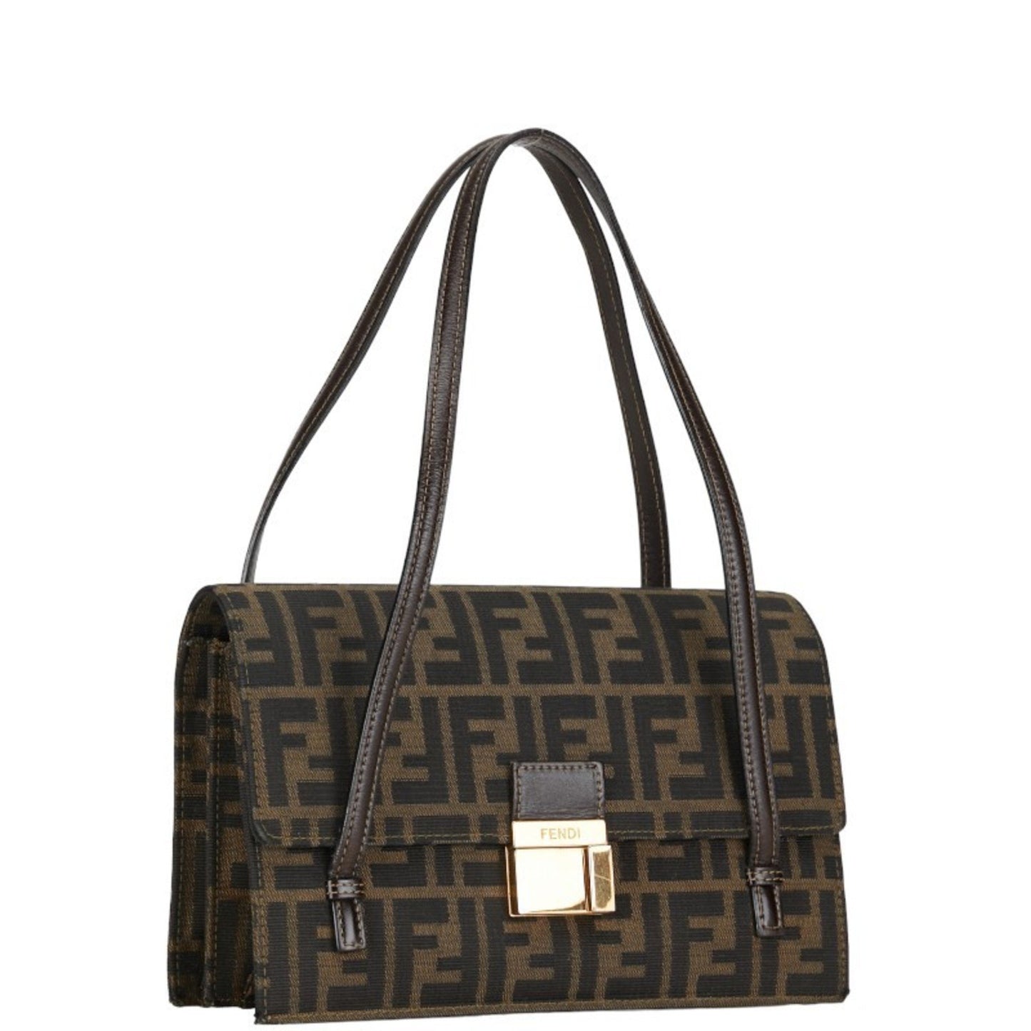 Fendi Zucca Brown Canvas Hand Bag