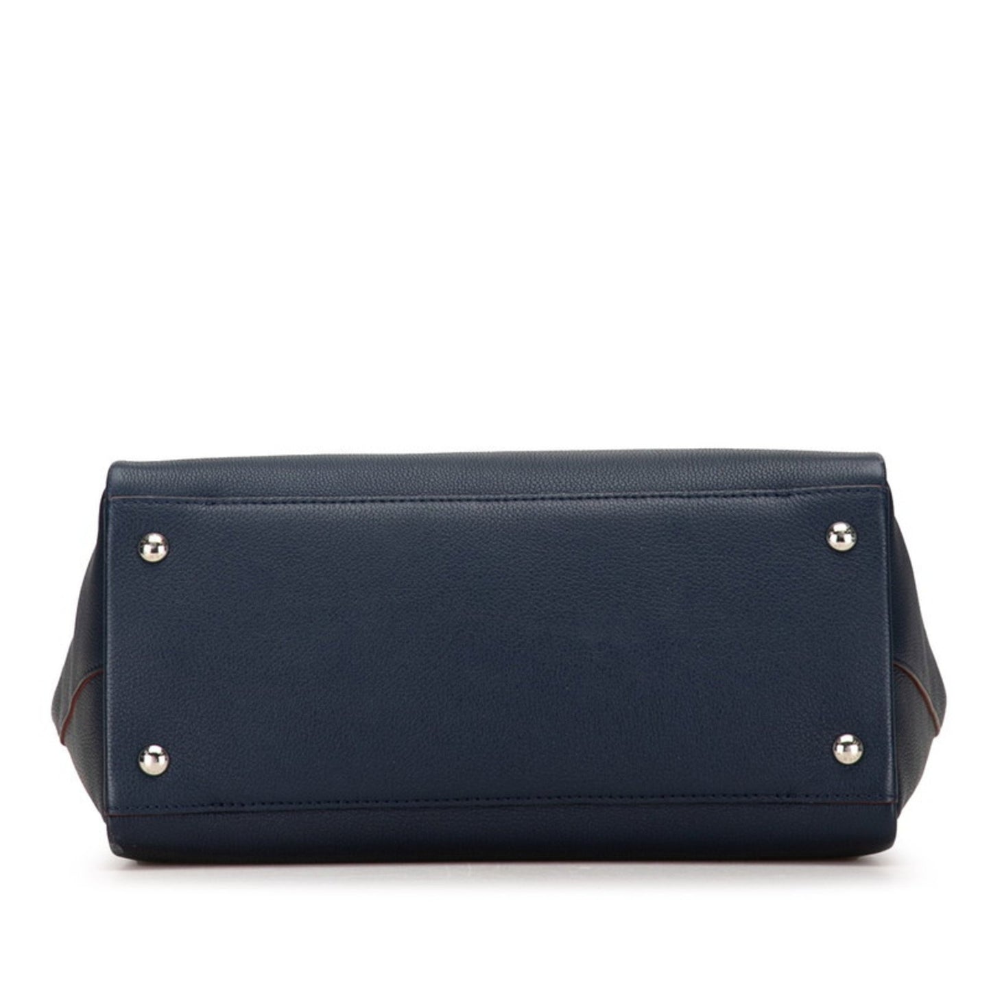 Louis Vuitton Lockme Navy Leather Hand Bag