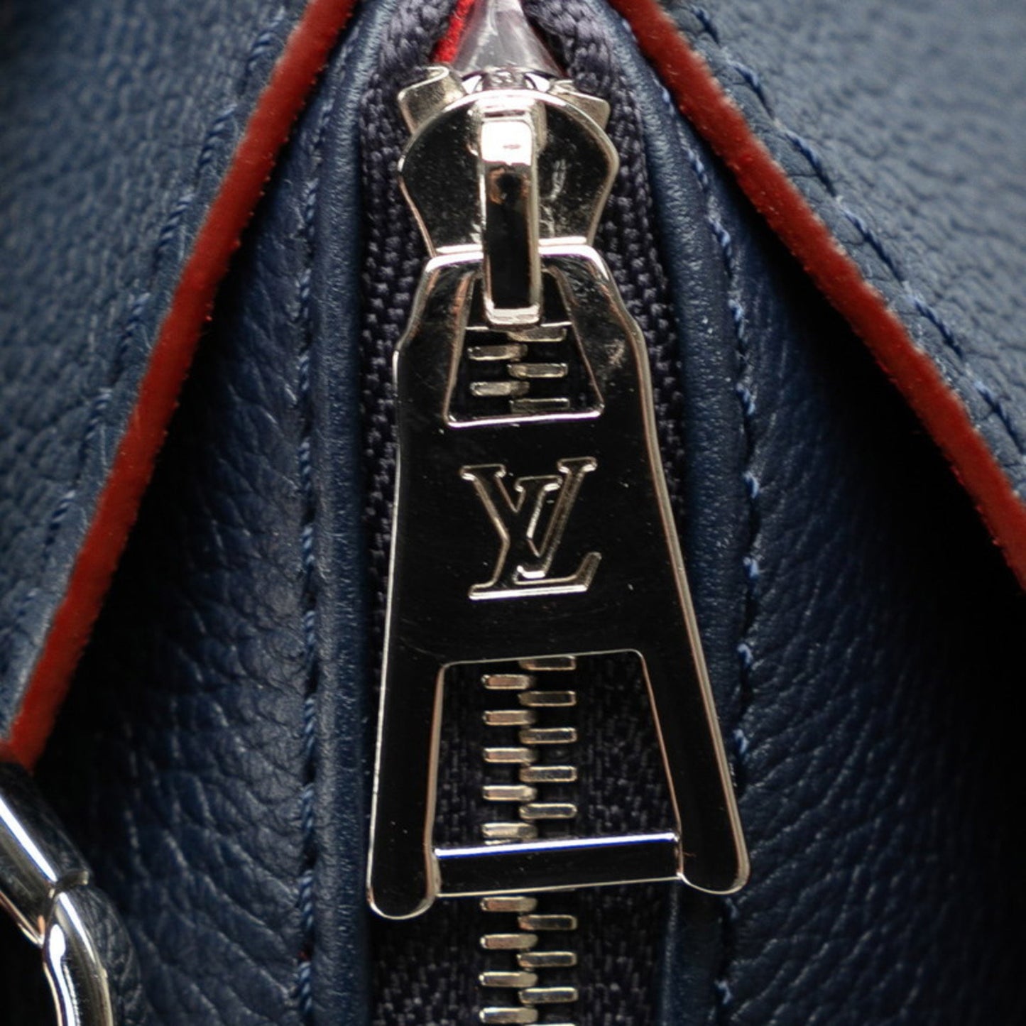 Louis Vuitton Lockme Navy Leather Hand Bag