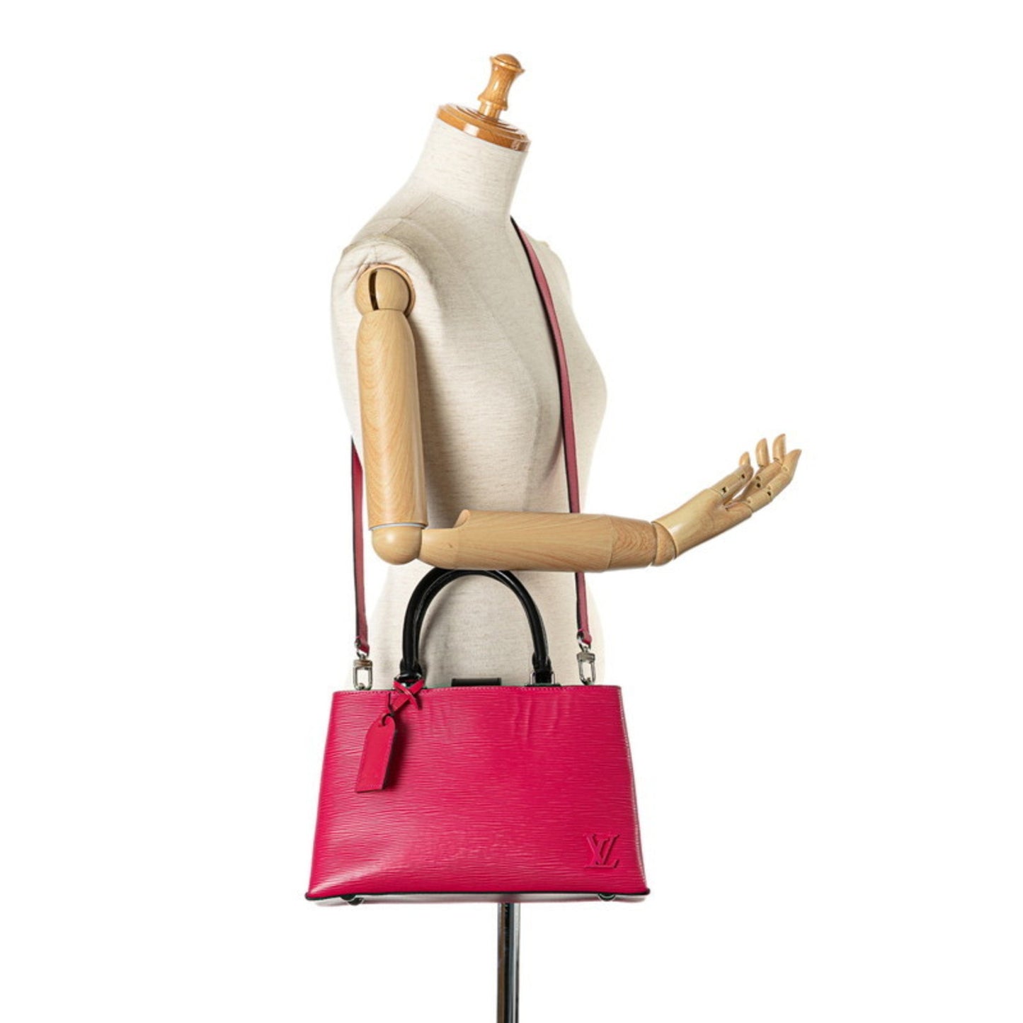 Louis Vuitton Kleber Pink Leather Hand Bag