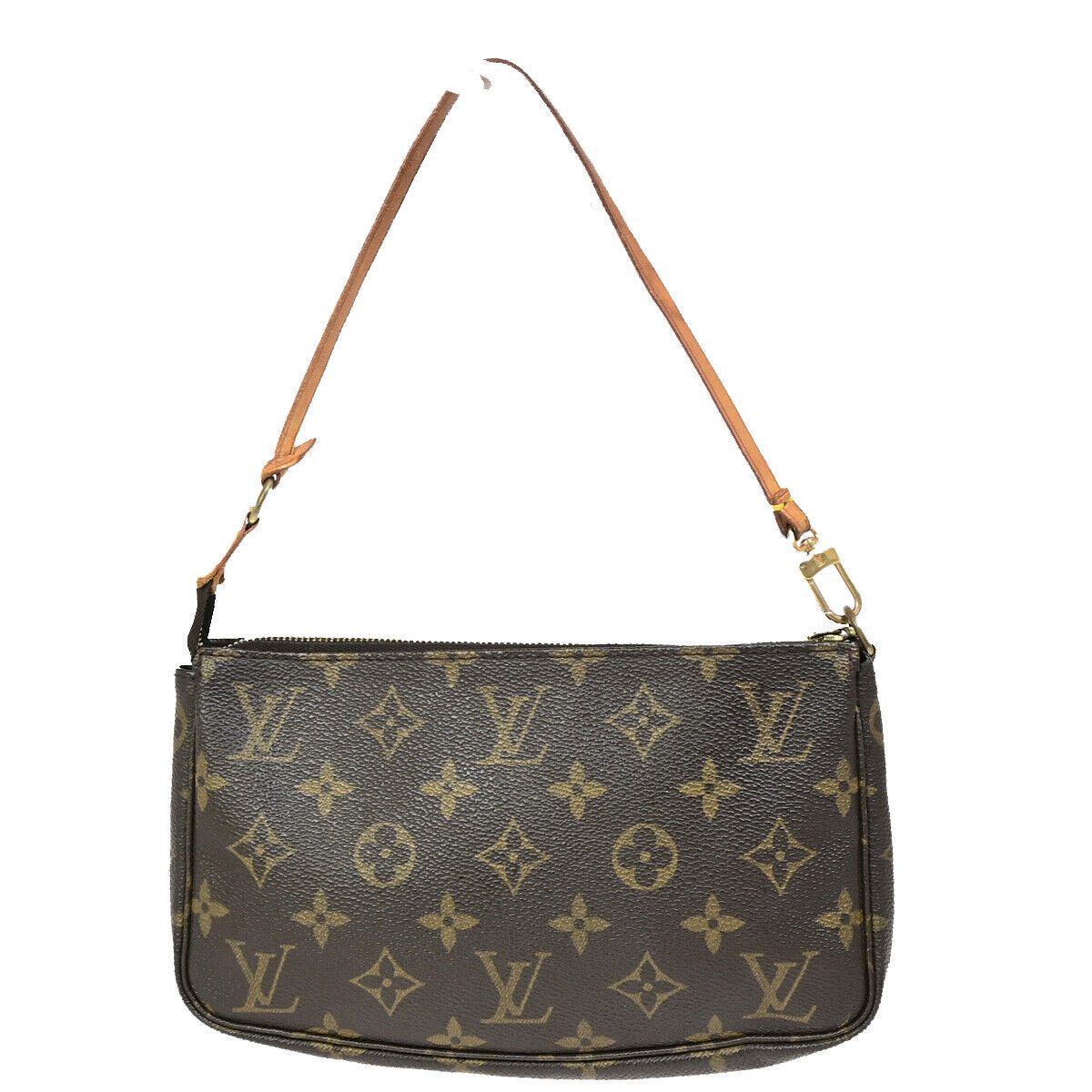 Louis Vuitton Pochette accessoires Brown Canvas Clutch Bag