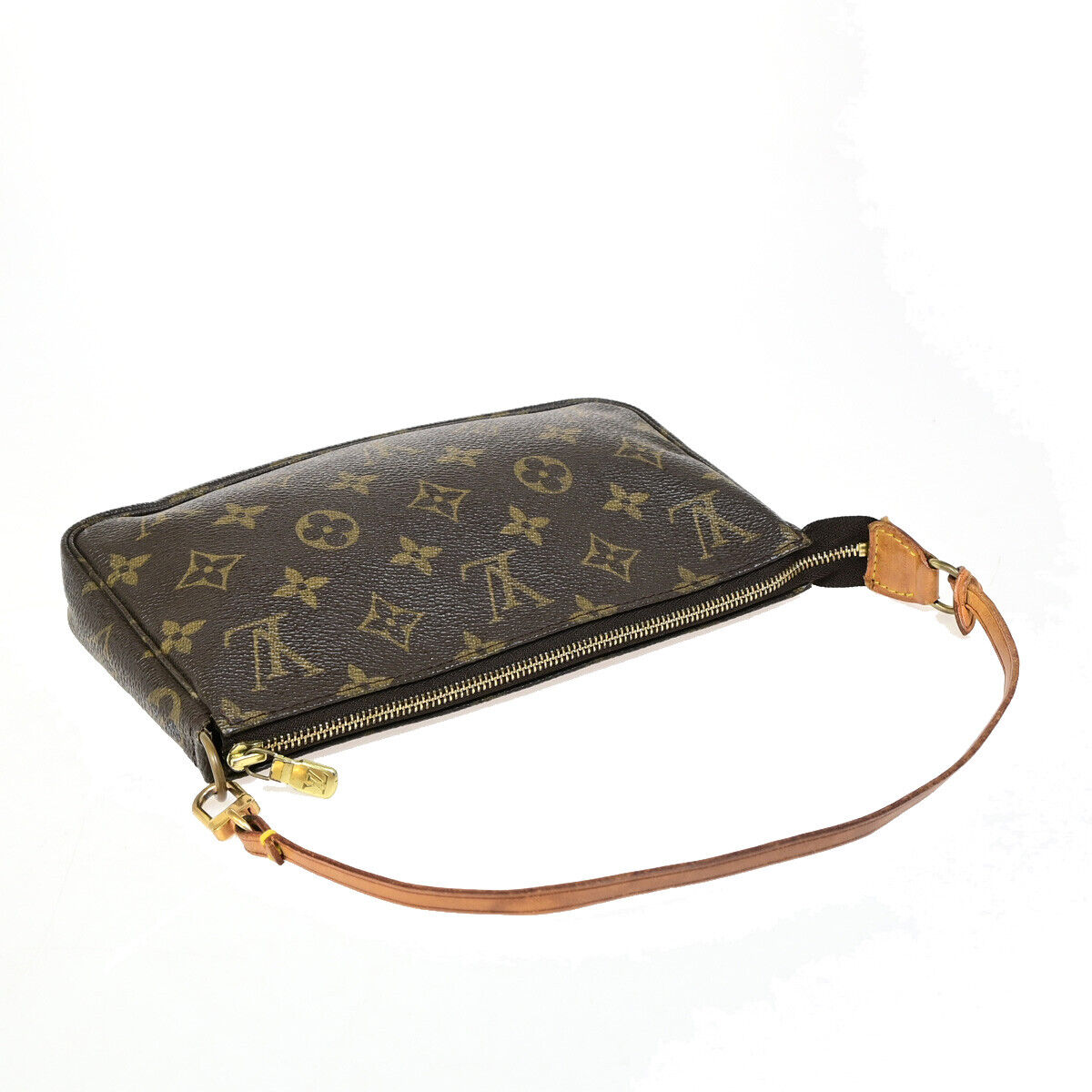 Louis Vuitton Pochette accessoires Brown Canvas Clutch Bag