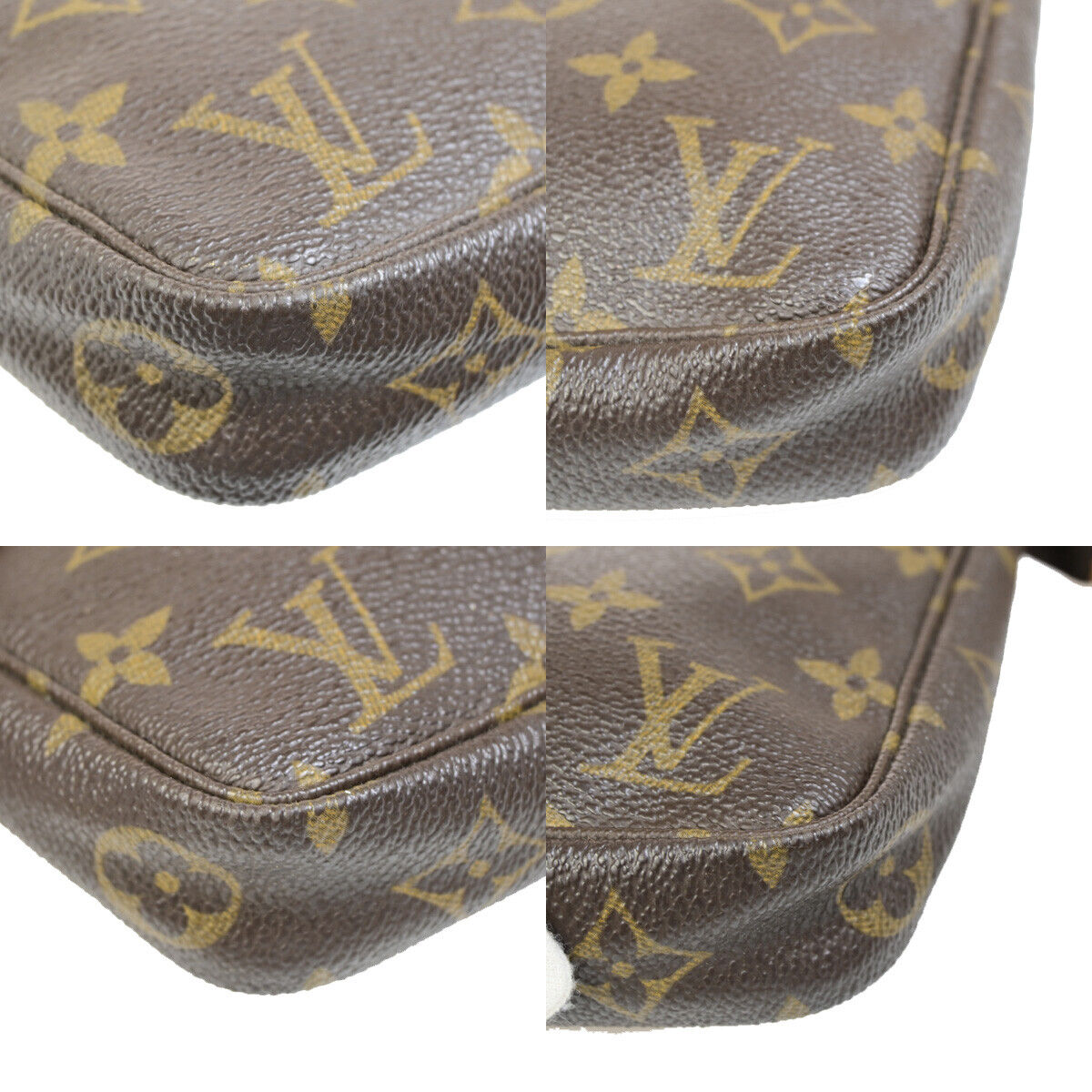 Louis Vuitton Pochette accessoires Brown Canvas Clutch Bag