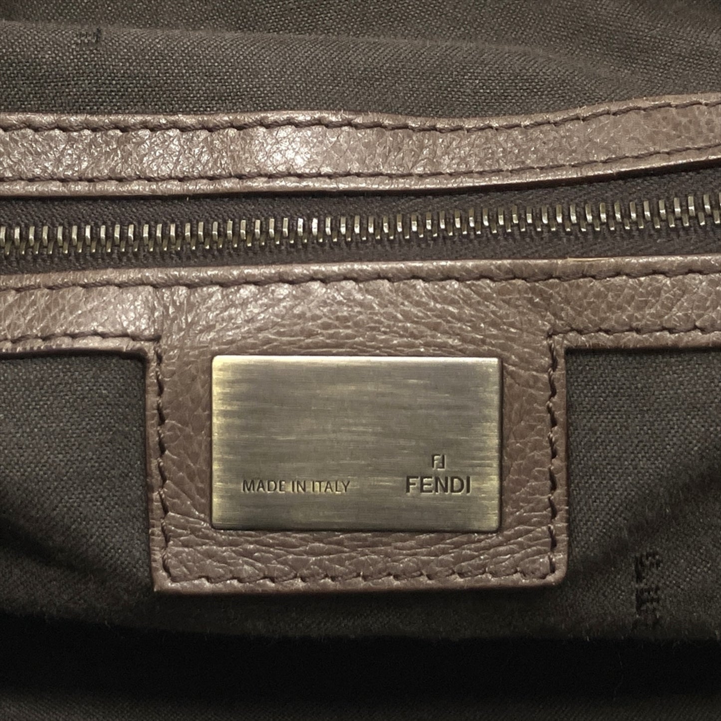 Fendi Brown Leather Shoulder Bag