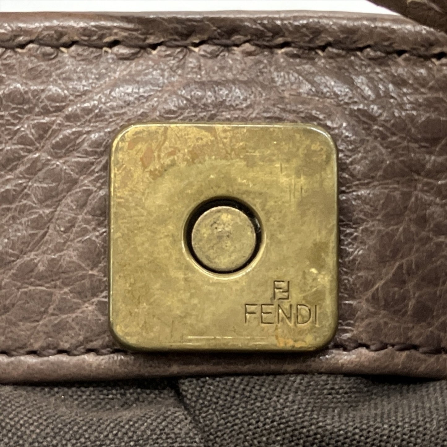 Fendi Brown Leather Shoulder Bag