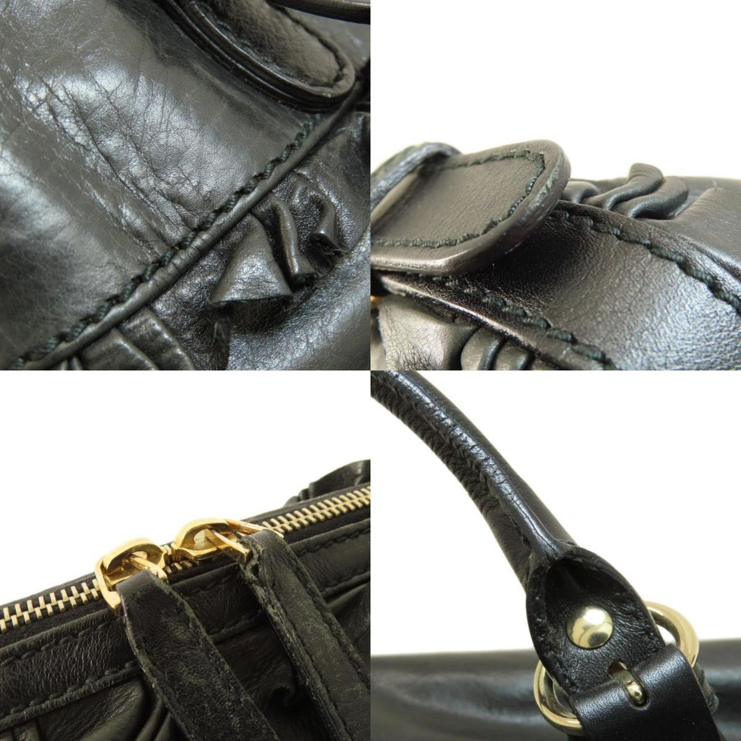 Gucci -- Black Leather Hand Bag