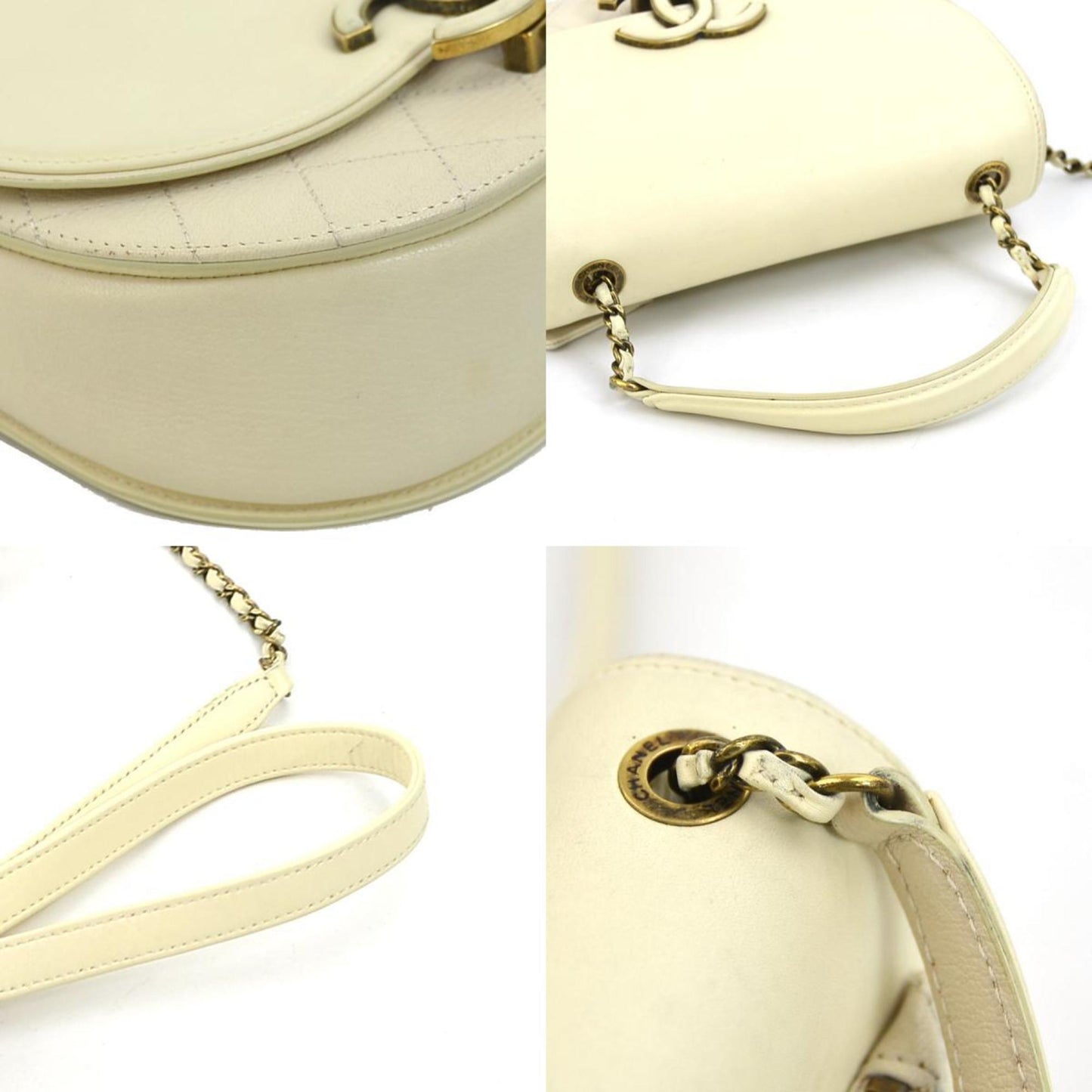 Chanel Coco Curve Beige Leather Shoulder Bag