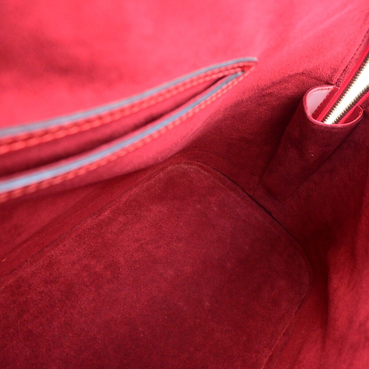 Louis Vuitton Alma Red Leather Hand Bag