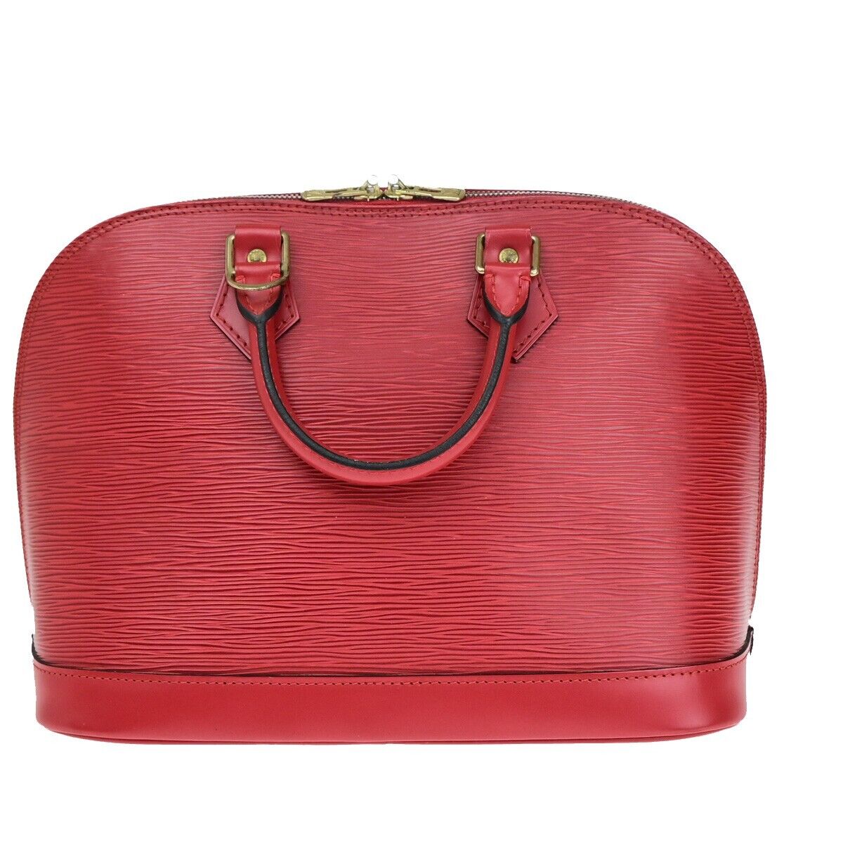 Louis Vuitton Alma Red Leather Hand Bag