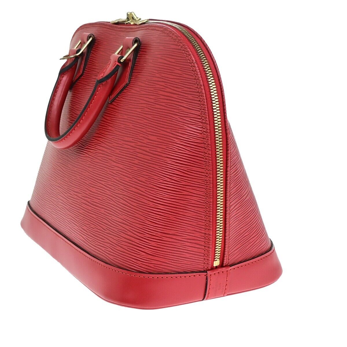 Louis Vuitton Alma Red Leather Hand Bag