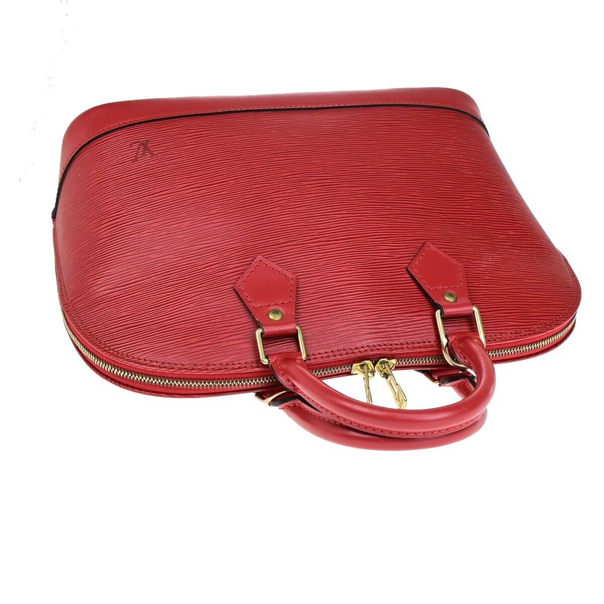 Louis Vuitton Alma Red Leather Hand Bag