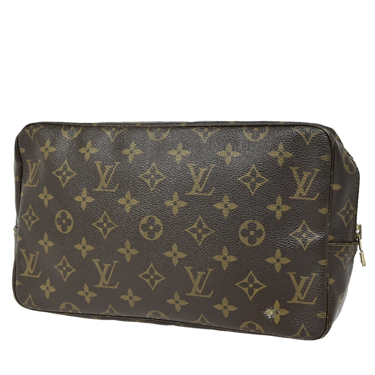 Louis Vuitton Trousse Toilette 28 Brown Canvas Clutch Bag