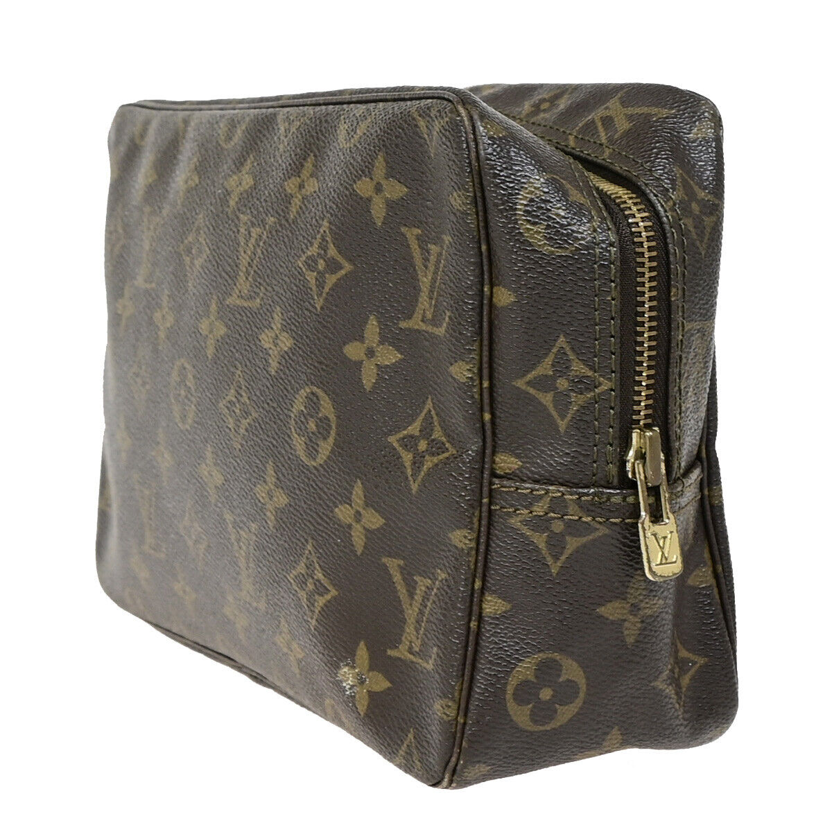 Louis Vuitton Trousse Toilette 28 Brown Canvas Clutch Bag