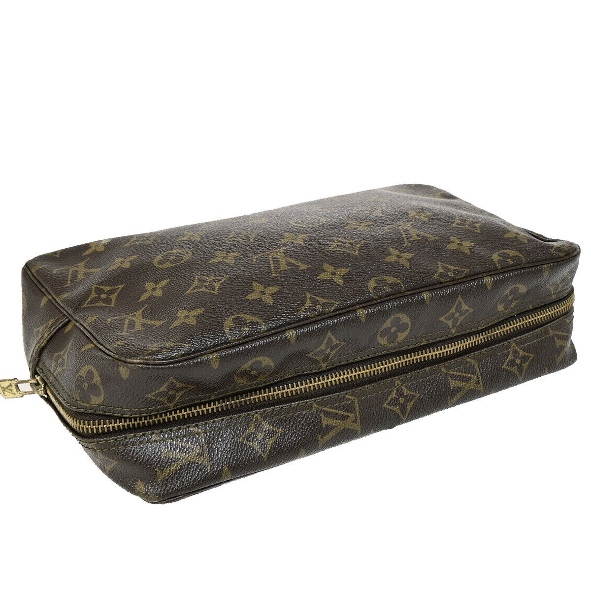 Louis Vuitton Trousse Toilette 28 Brown Canvas Clutch Bag