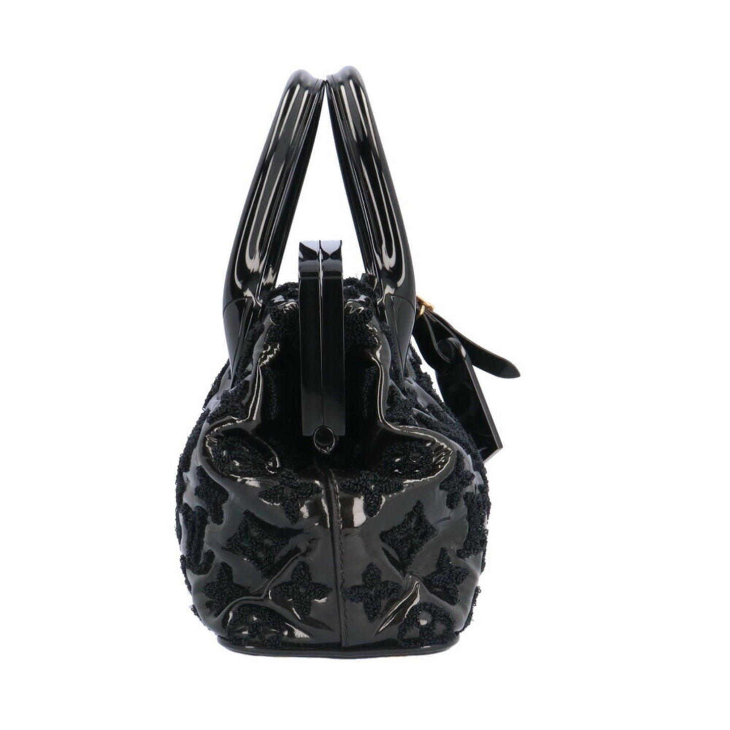 Louis Vuitton Lockit Black Patent Leather Hand Bag